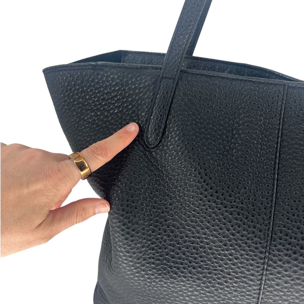 Rebecca Minkoff Unlined Front Pocket Leather Tote Black Studded - Picture 7 of 12